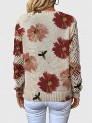 Maillot chic à imprimé floral et manches bouffantes