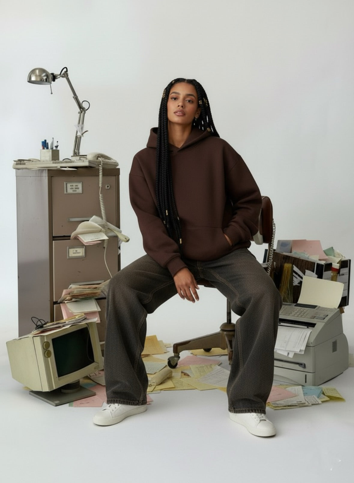 “BASIC” chocolate hoodies