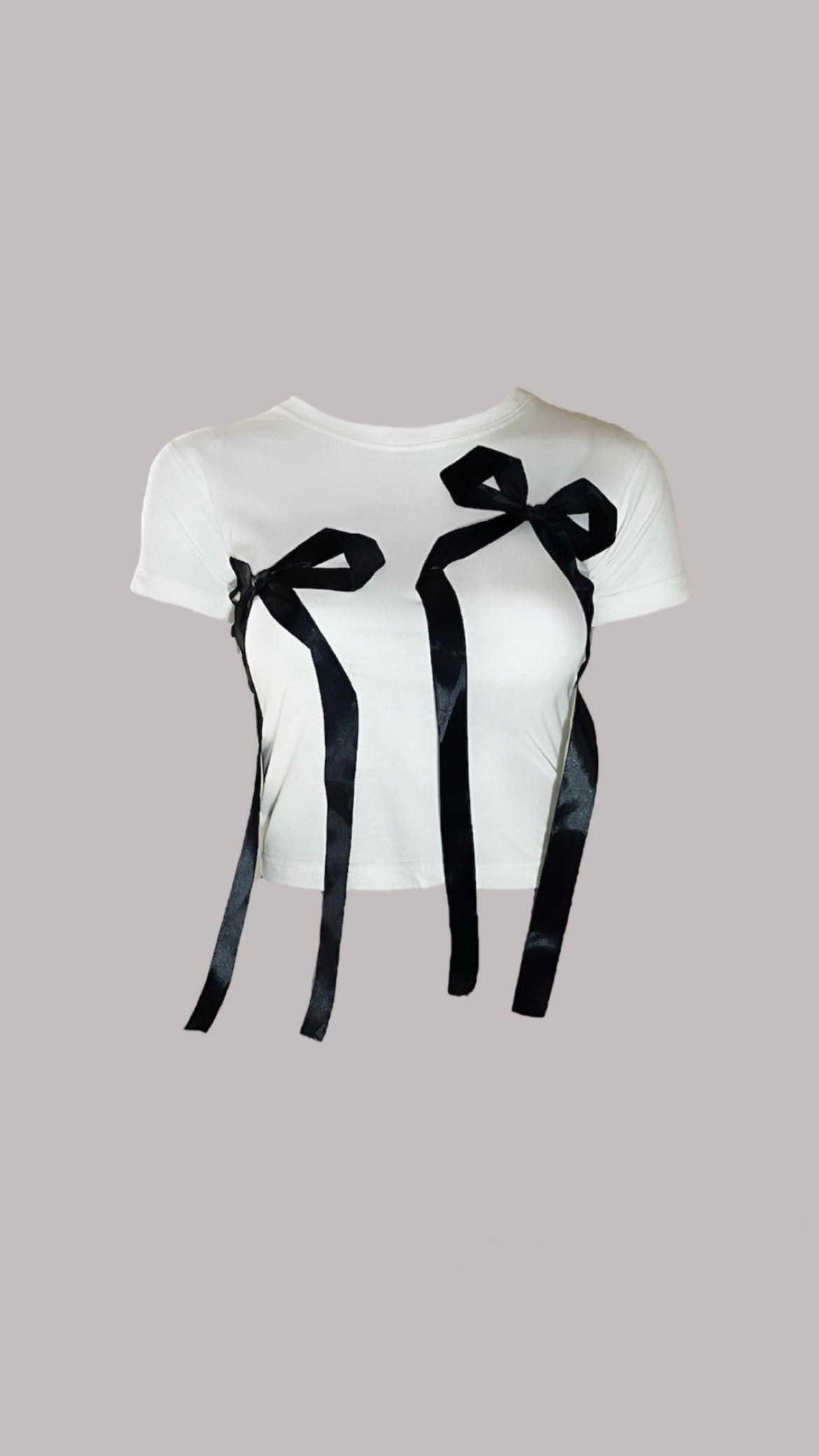 WHITE BOW BABYTEE