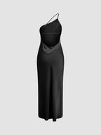 Fiora | Vestido Maxi Satén Espalda Abierta