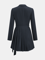 Johanna | Vestido blazer plisado con cinturón.