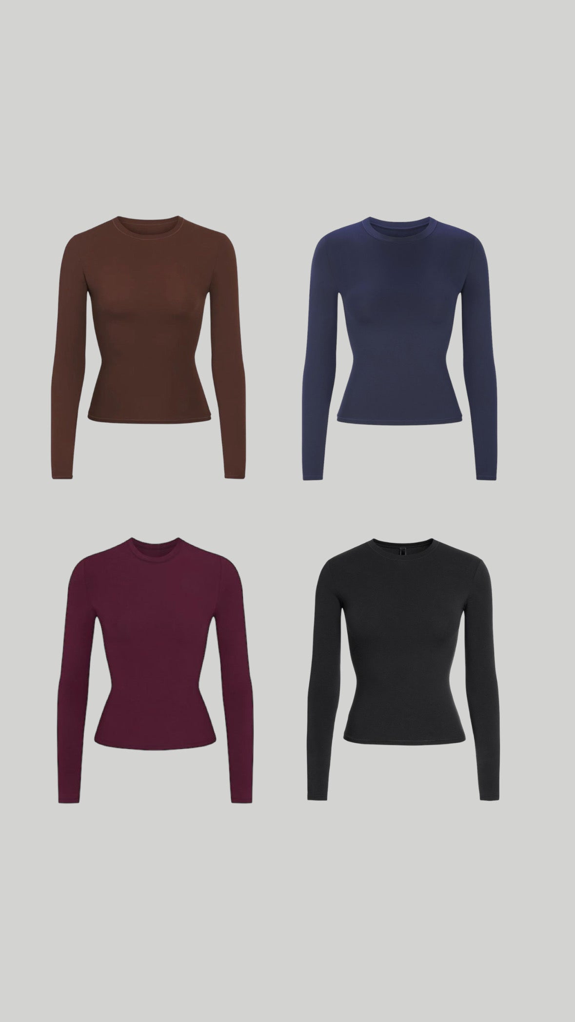 “BASIC” full sleeves fitted tee