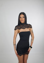 Débora | Vestido Mini Encaje Negro