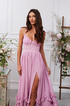 Nira | Vestido Maxi Rosa Malva