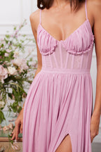 Nira | Vestido Maxi Rosa Malva