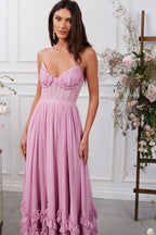 Nira | Vestido Maxi Rosa Malva
