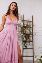 Nira | Vestido Maxi Rosa Malva