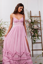 Nira | Vestido Maxi Rosa Malva