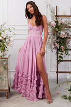 Nira | Vestido Maxi Rosa Malva