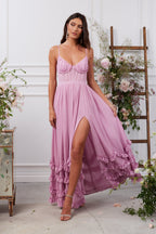 Nira | Vestido Maxi Rosa Malva