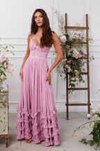 Nira | Vestido Maxi Rosa Malva