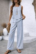 MARIVELLEA | Conjunto de Rayas Costeras - Estilo Playero y Veraniego
