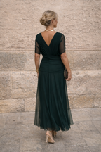 Vestido maxi elegante para fiesta con escote en corazón