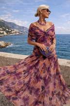 Vestido maxi elegante para fiesta con escote en corazón