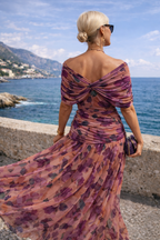 Vestido maxi elegante para fiesta con escote en corazón