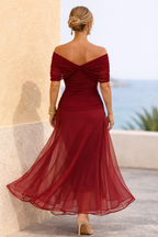 Vestido maxi elegante para fiesta con escote en corazón