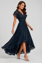 Julita – Vestido de noche fluido con escote en V