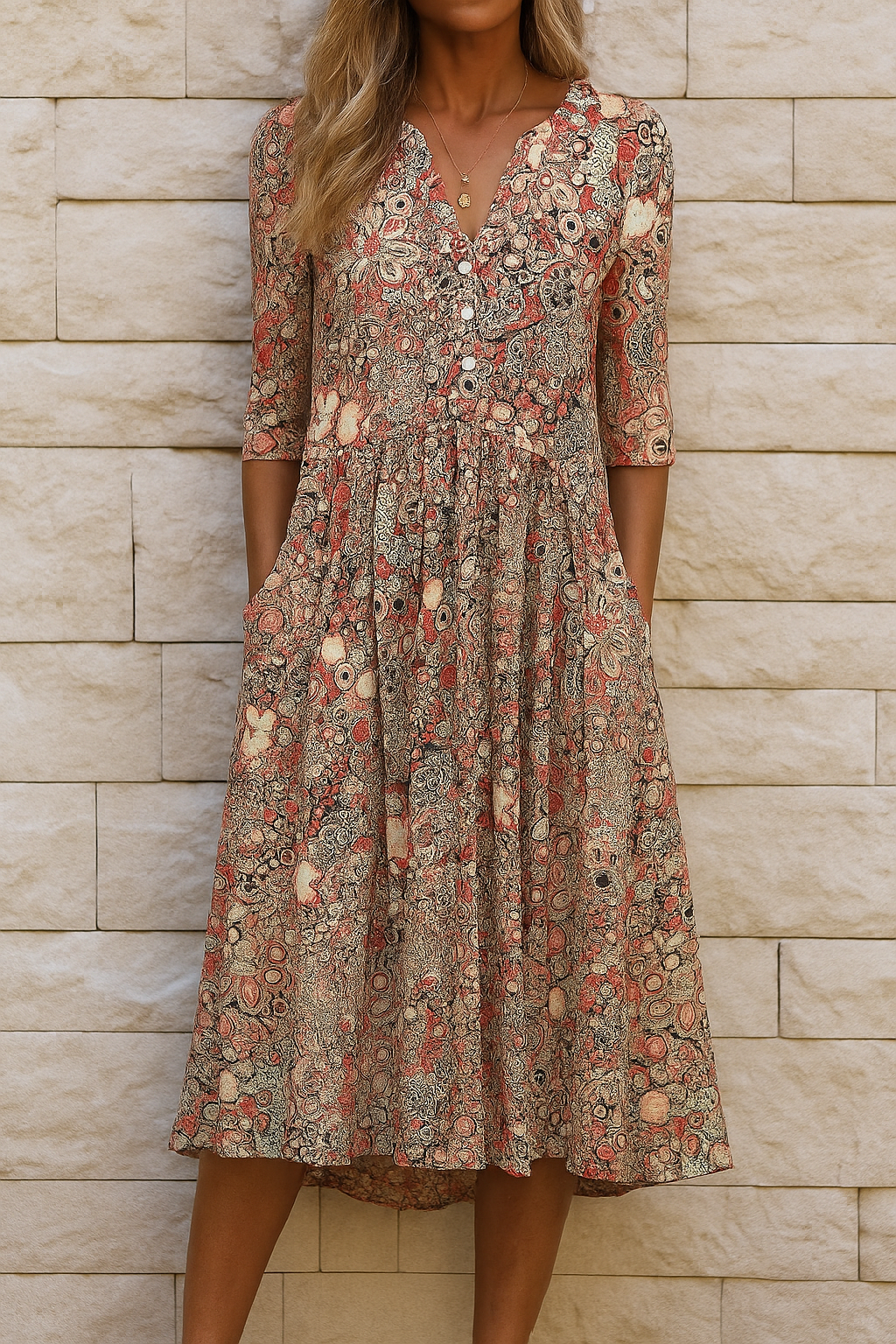 OLIVIA | VESTIDO ELEGANTE CON ESCOTE EN V PARA MUJER