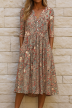 OLIVIA | VESTIDO ELEGANTE CON ESCOTE EN V PARA MUJER