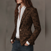 Stella | Fitted Paisley Jacquard Blazer