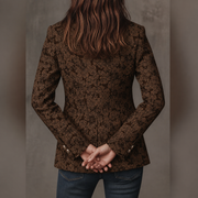 Stella | Fitted Paisley Jacquard Blazer