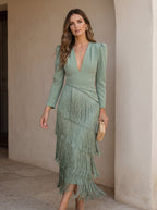 Salvia | Vestido con flecos