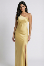 Fiora | Vestido Maxi Satén Espalda Abierta