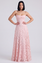 SOFIA | Vestido maxi elegante de encaje