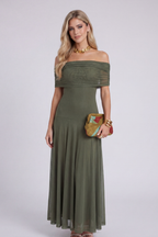 Sevilla | Vestido Maxi Verde Oliva