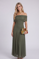 Séville | Robe longue vert olive