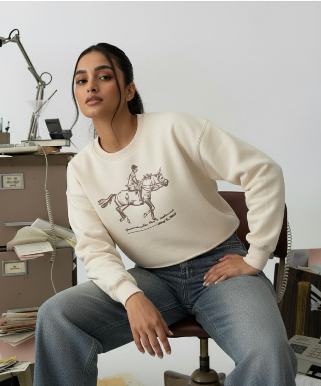 “POLO” beige sweatshirt