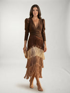 Vestido Flecos