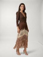 Vestido Flecos