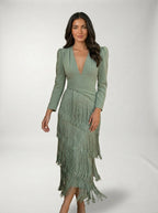 Vestido Flecos