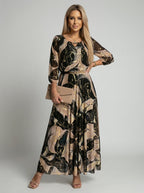 Vestido de gasa estampado
