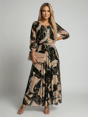 Robe en mousseline de soie imprimée