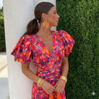 Tora™ - Vestido con mangas plisadas