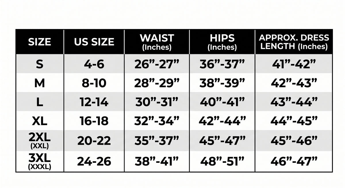 Akam | Elegant Floral Women's Dress size chart