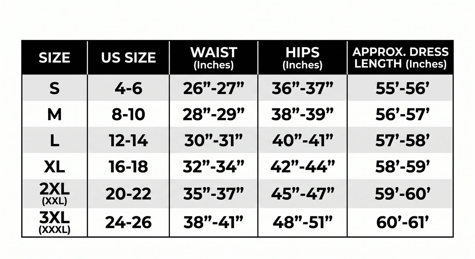 Alessia | Combinaison Longue Noire Pailletée size chart