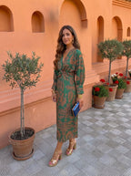 Silvia™ | Vestido midi con estampado