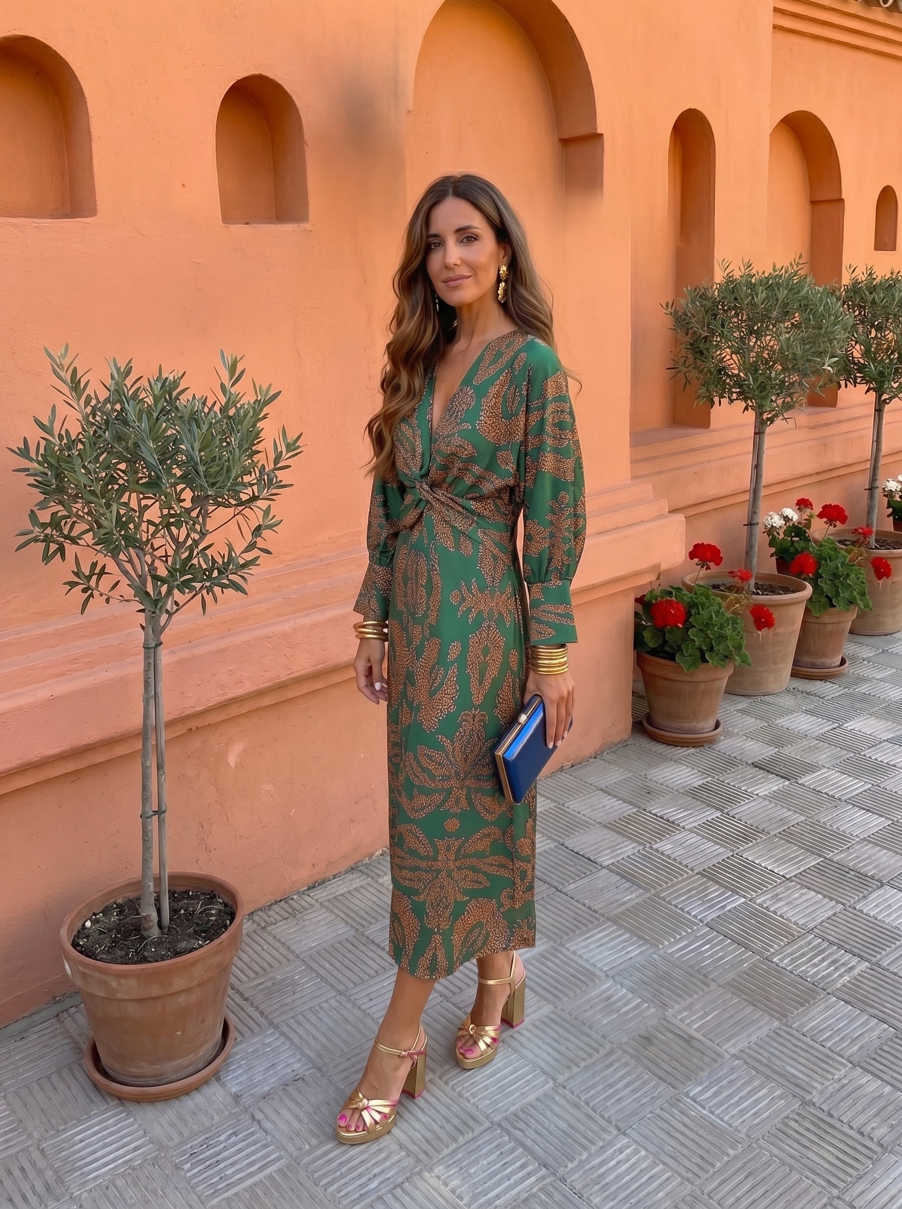 Silvia™ | Robe midi imprimée
