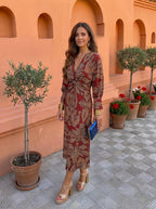 Silvia™ | Vestido midi con estampado