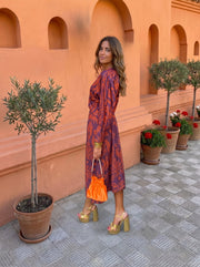 Silvia™ | Robe midi imprimée