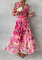 Daniela - Vestido Cruzado Floral Elegante