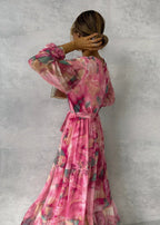 Daniela - Vestido Cruzado Floral Elegante