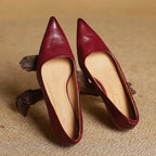 Anok Tacones Altos de Cuero Auténtico