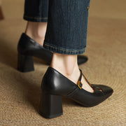 Elora Talons Hauts en Cuir Véritable