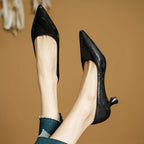 Zapatos de Tacón Alto de Cuero Auténtico Belle