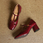 Elora Tacones Altos de Cuero Auténtico
