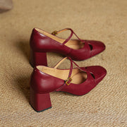 Elora Talons Hauts en Cuir Véritable